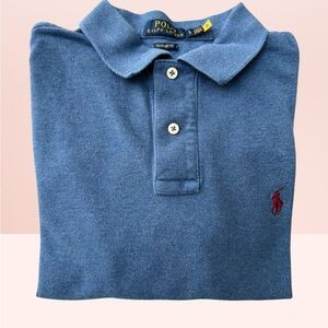 Polo Ralph Lauren Men’s Heathered Blue Polo Shirt Size L